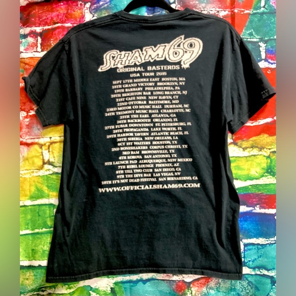 Rare Sham 69 Uk British Punk 2015 Concert T-Shirt Size M - Picture 7 of 8